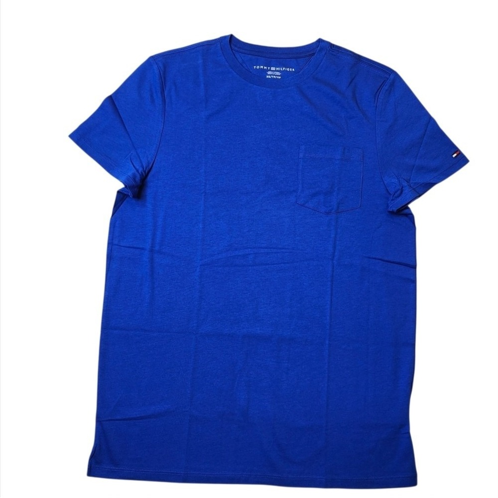 Tommy Hilfiger Men's Pocket T-shirt XS Knit Short Sleeve Crewneck Blue NWT OEM